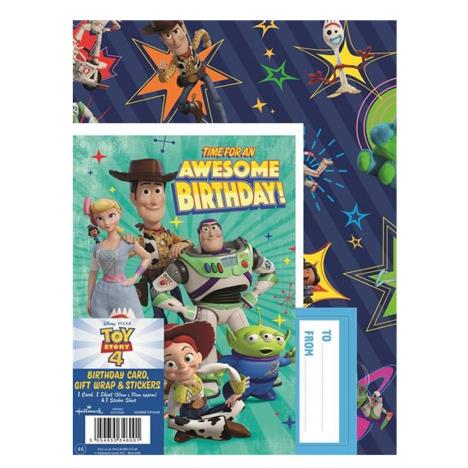 Disney Toy Story Birthday Card, Gift Wrap & Stickers Set £1.55